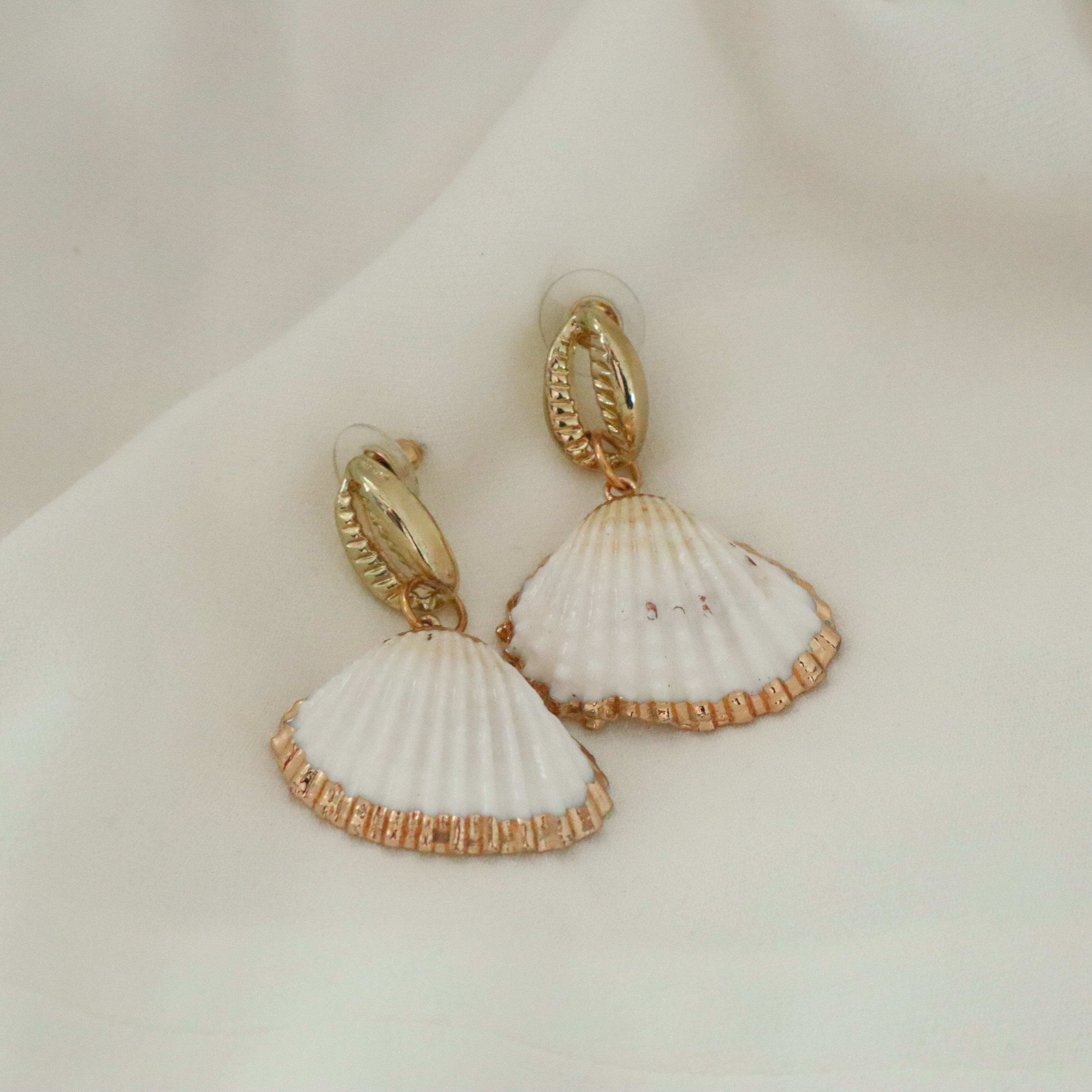 Gold Detail Shell Earrings