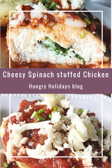 Cheesy Spinach Stuffed Chicken