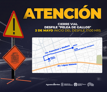 MUNICIPIO DE AGS - SECRETARIA DE SEGURIDAD PÚBLICA MUNICIPAL IMPLEMENTA OPERATIVO VIAL POR EL DESFILE “PELEA DE GALLOS”
