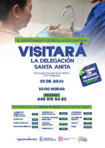 MUNICIPIO DE AGS - MUNICIPIO LLEVARÁ CURSOS DE REGULACIÓN SANITARIA A LA DELEGACIÓN SANTA ANITA