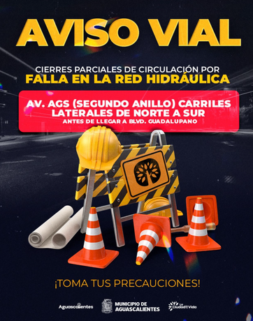 MUNICIPIO DE AGS - AVISO VIAL