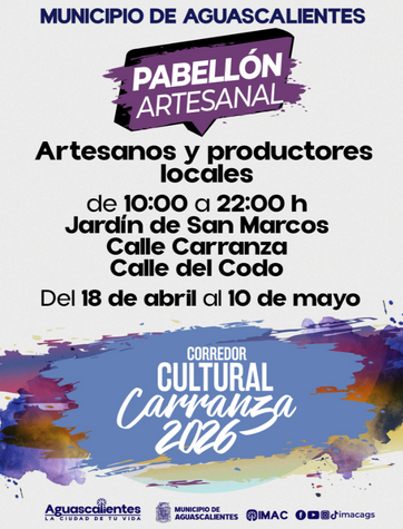 MUNICIPIO DE AGS - PROGRAMA LUNES 27 DE ABRIL CORREDOR CARRANZA 2026