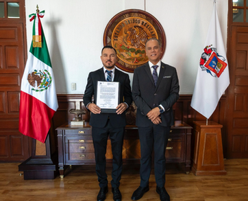 GOBIERNO DE AGS - RECIBE OMAR PLESENT NOMBRAMIENTO OFICIAL COMO PROCURADOR ESTATAL DE PROTECCIÓN AL AMBIENTE