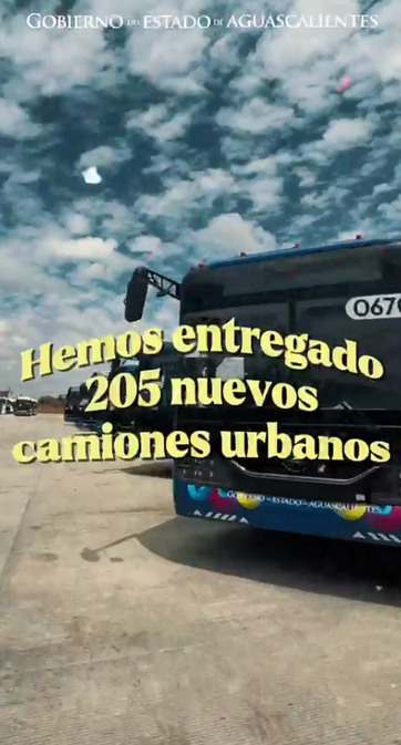 GOBIERNO DE AGS - FORTALECIMOS LA MOVILIDAD CON LA ENTREGA DE 205 NUEVOS CAMIONES DE TRANSPORTE PÚBLICO