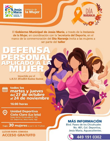 JM - SE INVITA A MUJERES DE JESÚS MARÍA A PARTICIPAR EN TALLER DE DEFENSA PERSONAL