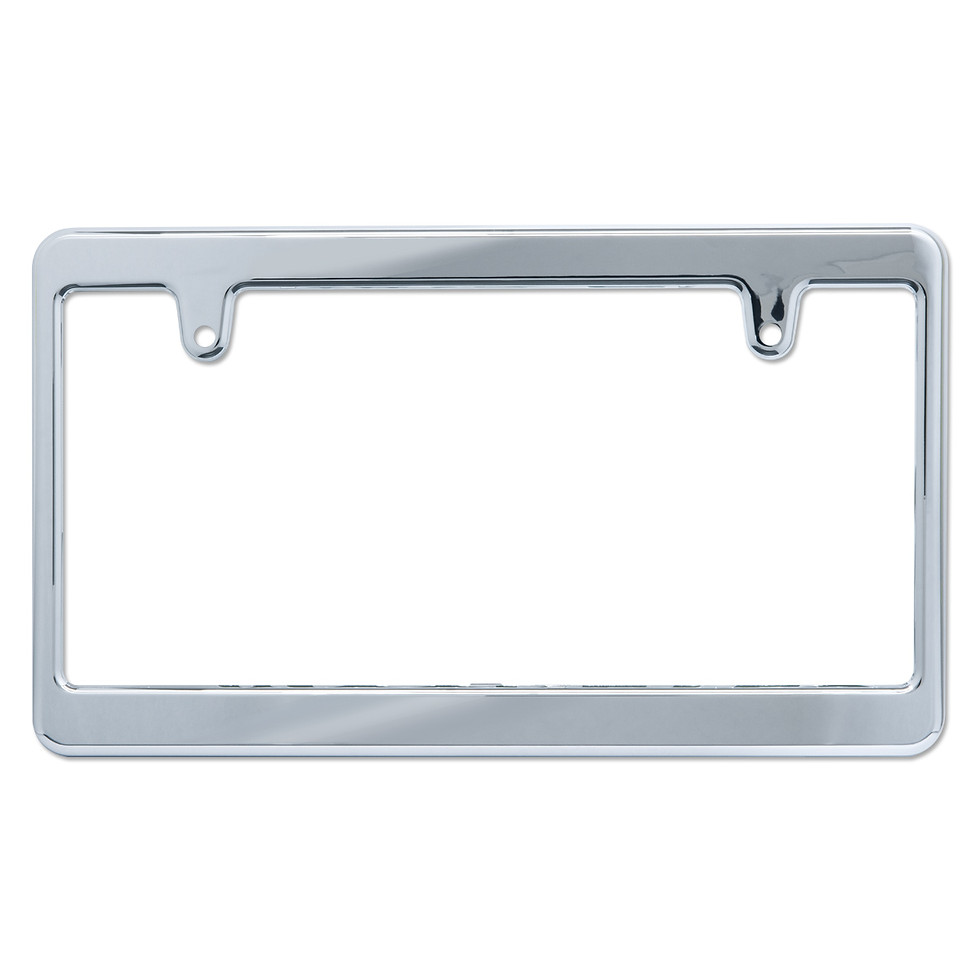 サムネイル： New Standard License Plate Frame Chrome Plain【MG058】