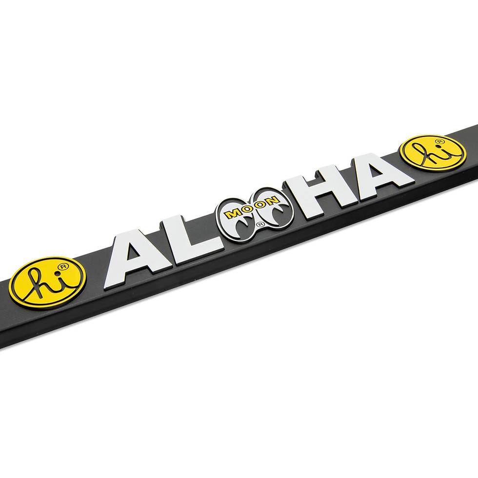 サムネイル： Raised in4mation x MOONEYES Logo License Plate Frame