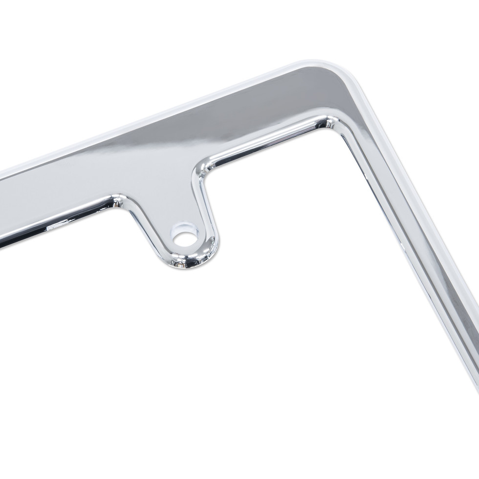 サムネイル： New Standard License Plate Frame Chrome Plain【MG058】