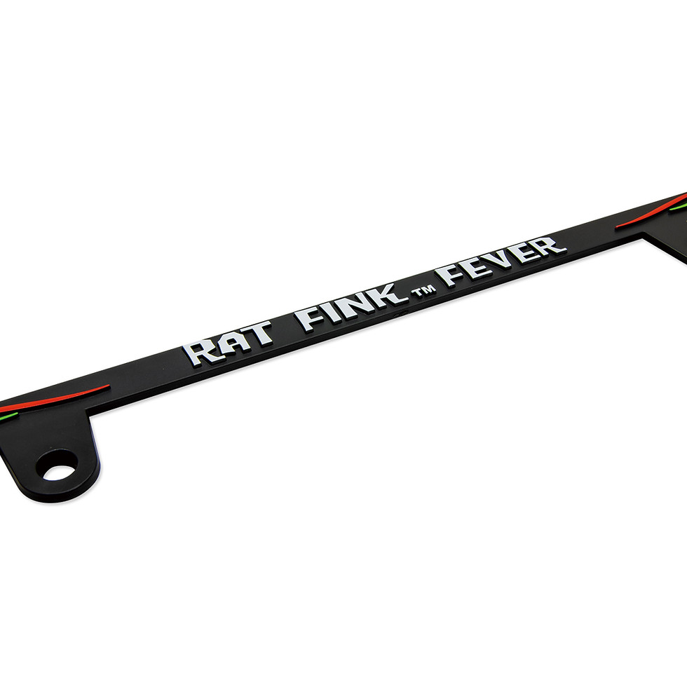 サムネイル： Raised Rat Fink Face Logo License Plate Frame