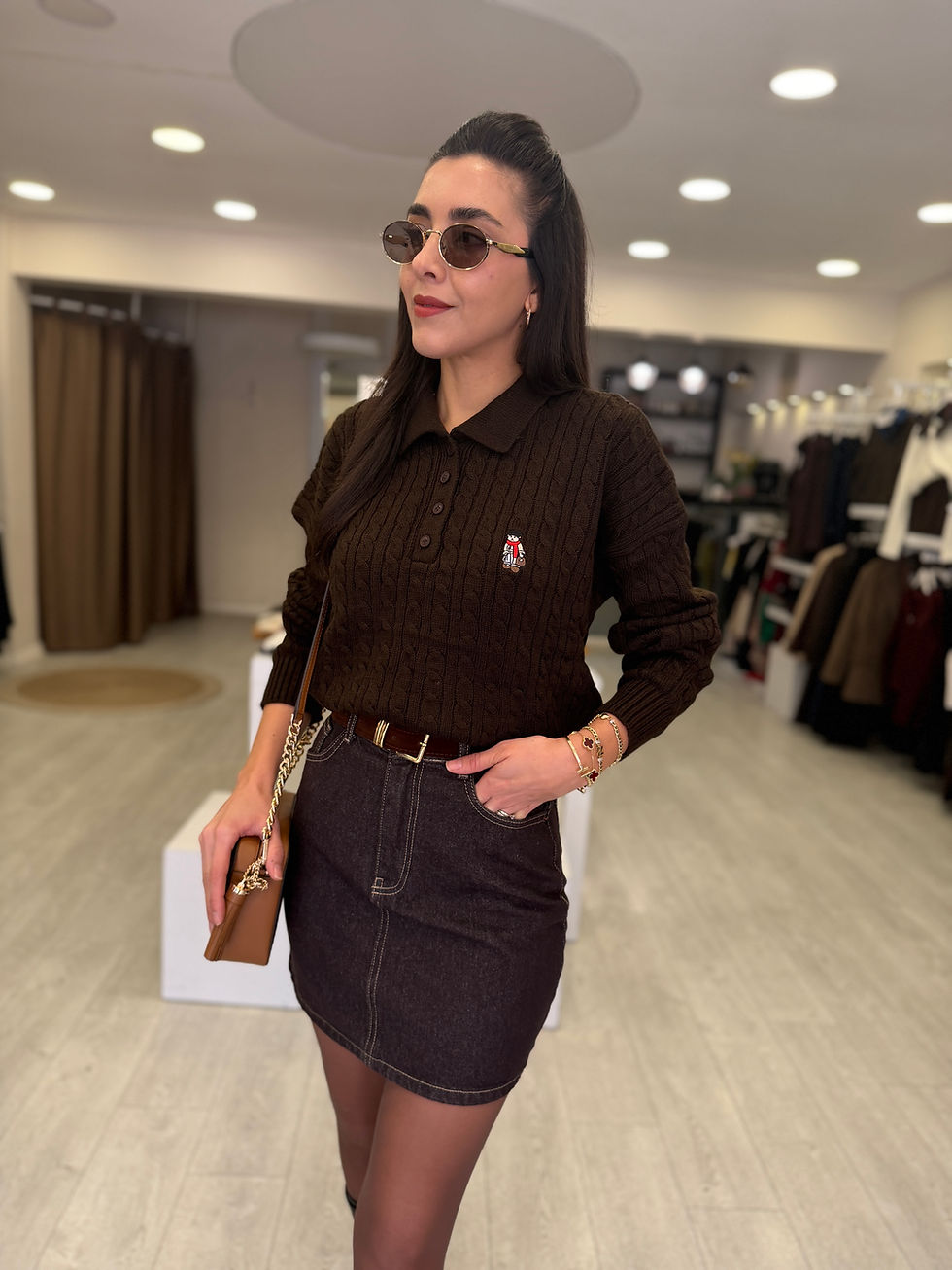 Küçük resim: POLO YAKA SAÇ ÖRGÜ TEDDY  KAZAK