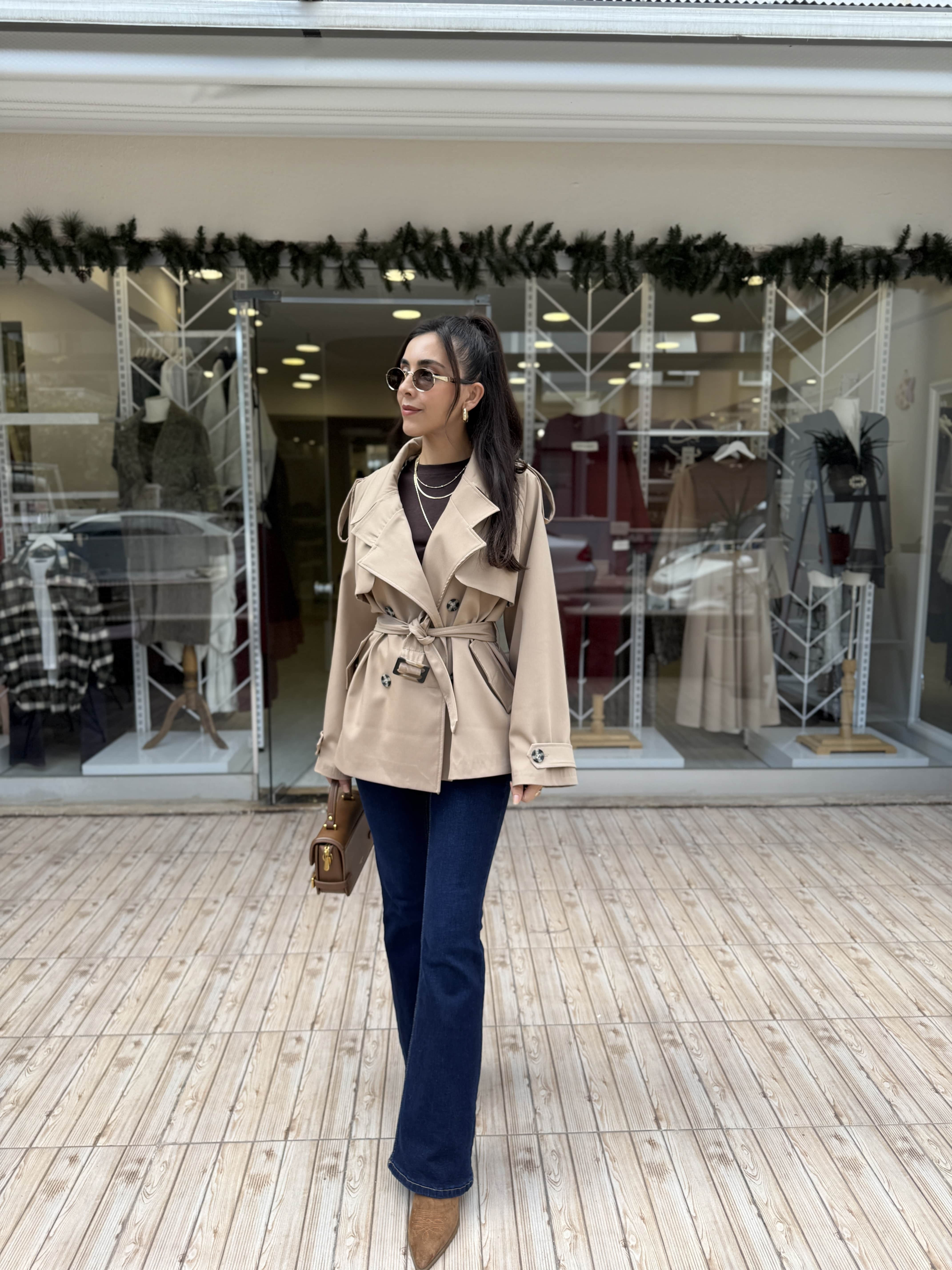 EKOSE ASTARLI APOLET DETAYLI TRENÇKOT