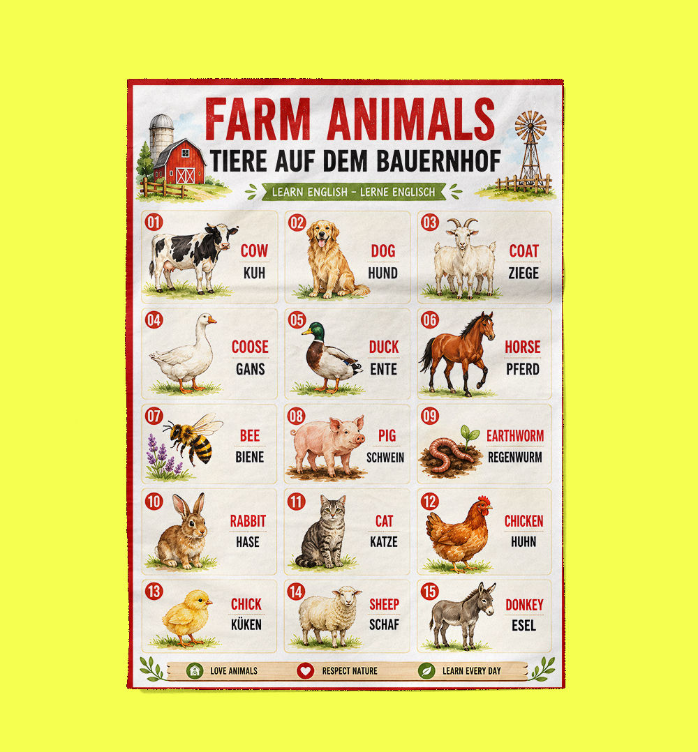 Tiere Auf Dem Bauernhof - Farm Animals AFİŞ