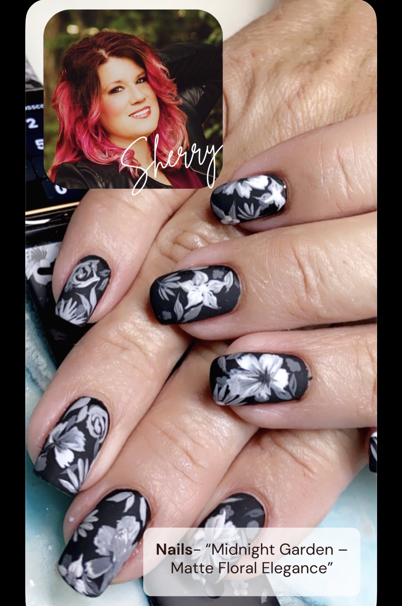 Midnight Garden matte florals by Sherry Ball