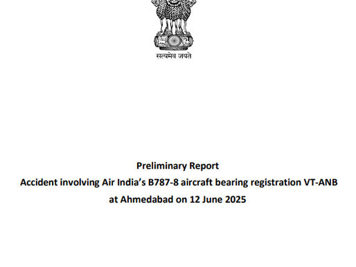 Aircraft Accident Investigations Bureau of India's preliminary report on the AI171 crash