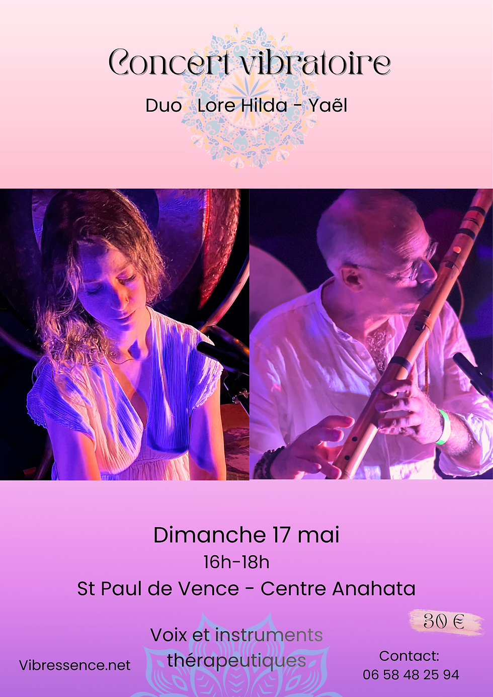 Concert vibratoire duo Laure hilda - Yaẽl