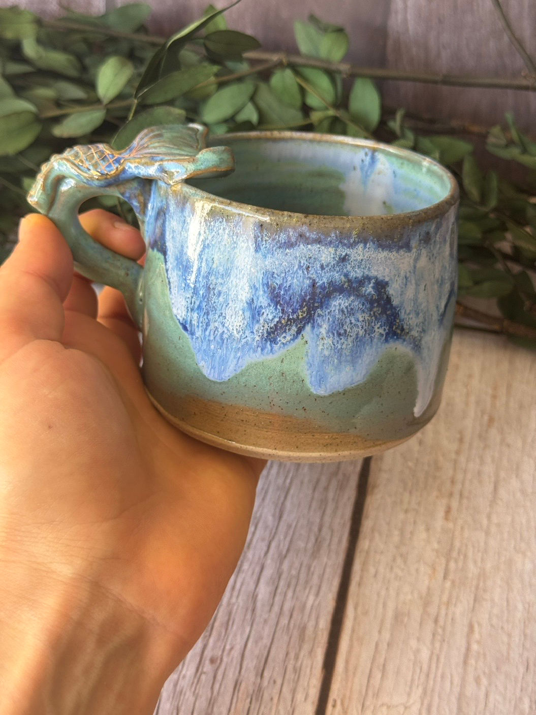 Light Blue Mermaid Tail Mug