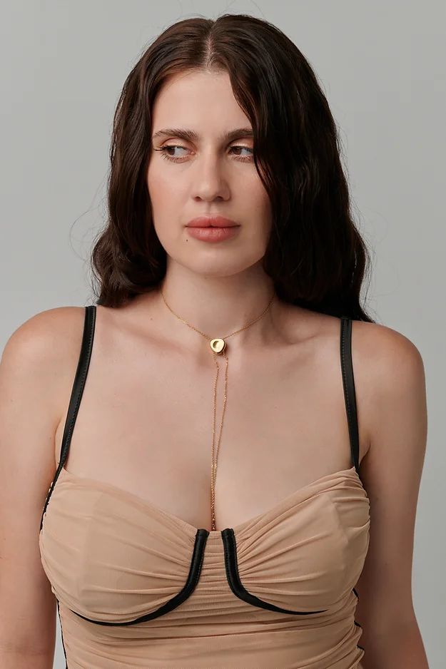 Gold choker with removable slider