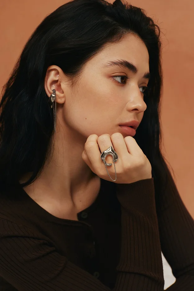 Accent Cuff Ring with adjustable size