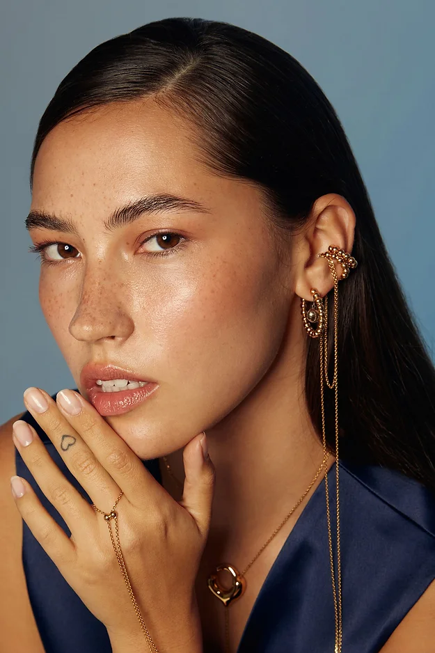 Gold hoop earrings
