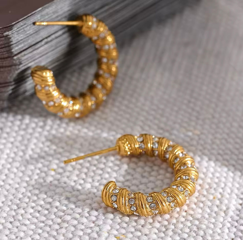 Thumbnail: Twisted Crystal Hoops 