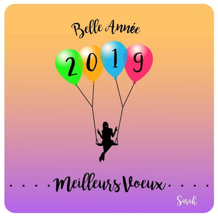 Carte de vœux bonne année 2019