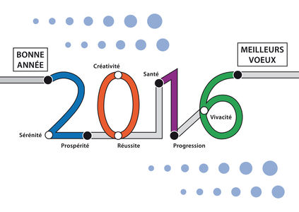 Carte de vœux bonne année 2016