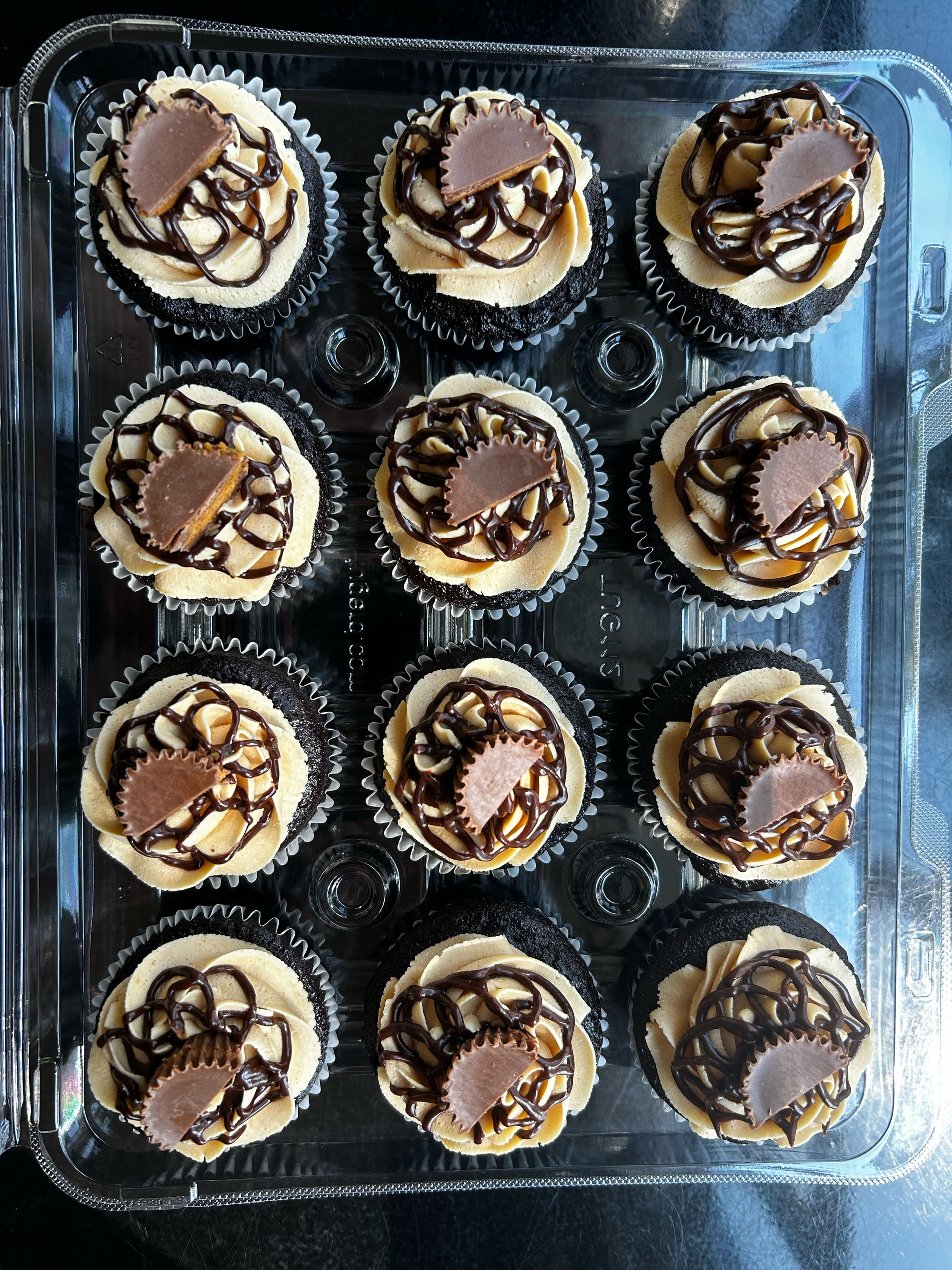 Dozen Chocolate Peanut Butter Cupcakes