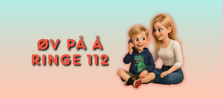 Mamma og Leo øver på å ringe 112