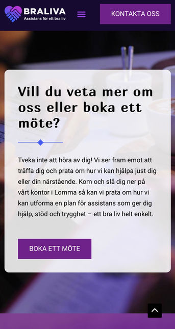 Mobile view CTA