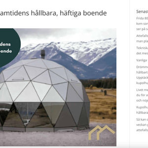 Geodesic tiny home by Husteamet attefallshus