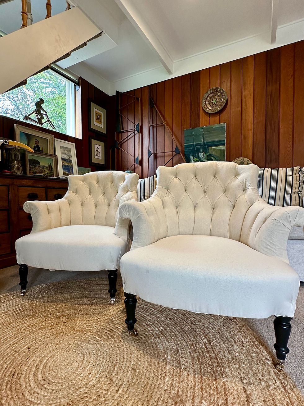 Thumbnail: Shield back Napoleon Armchairs 