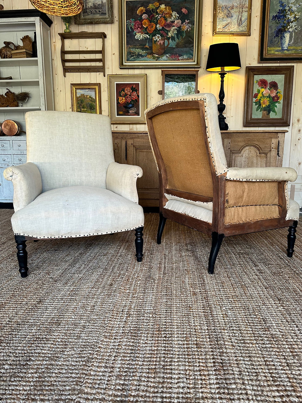 Thumbnail: Napoleon square back Armchairs