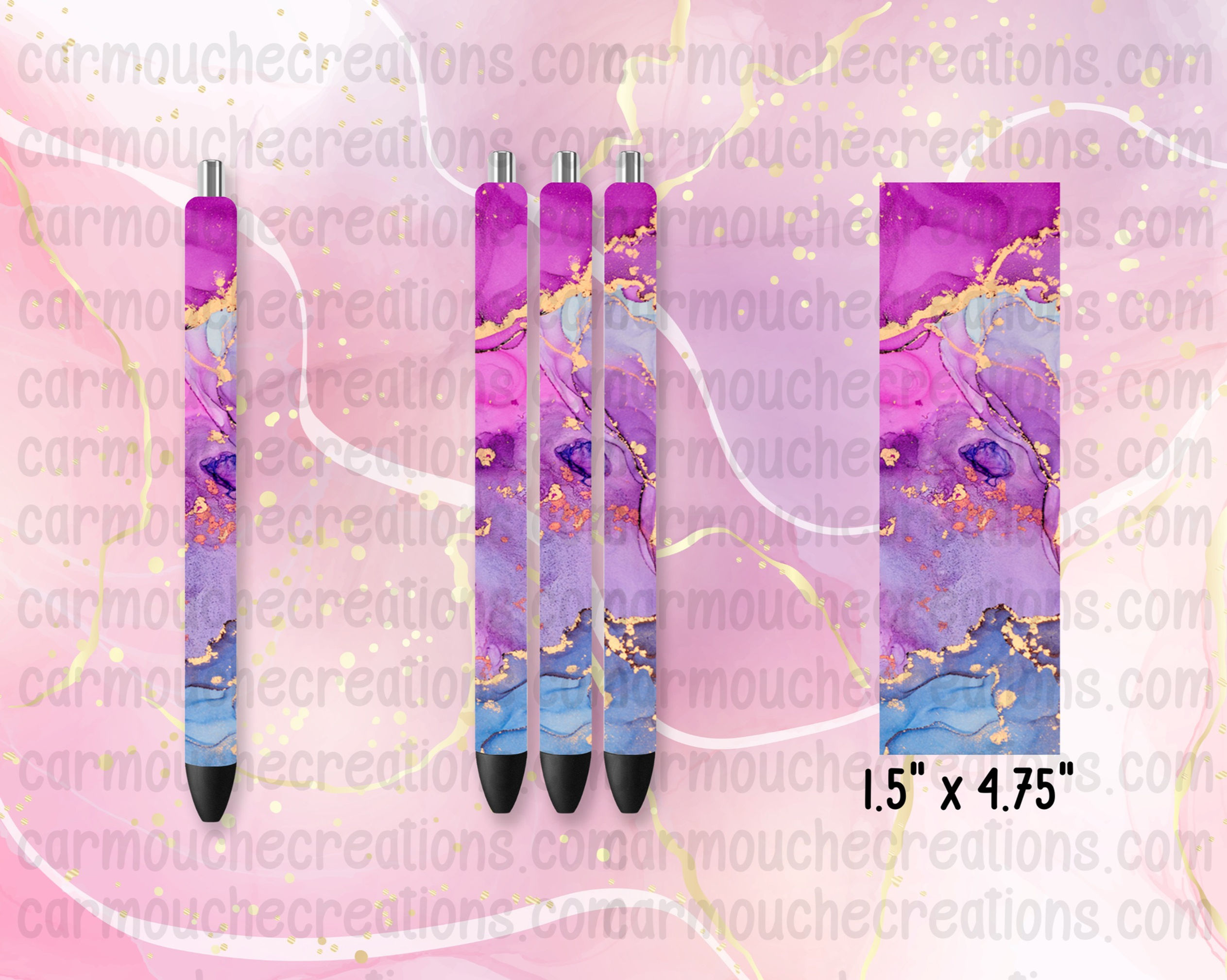 116PW Watercolor Galaxy Pen Wrap