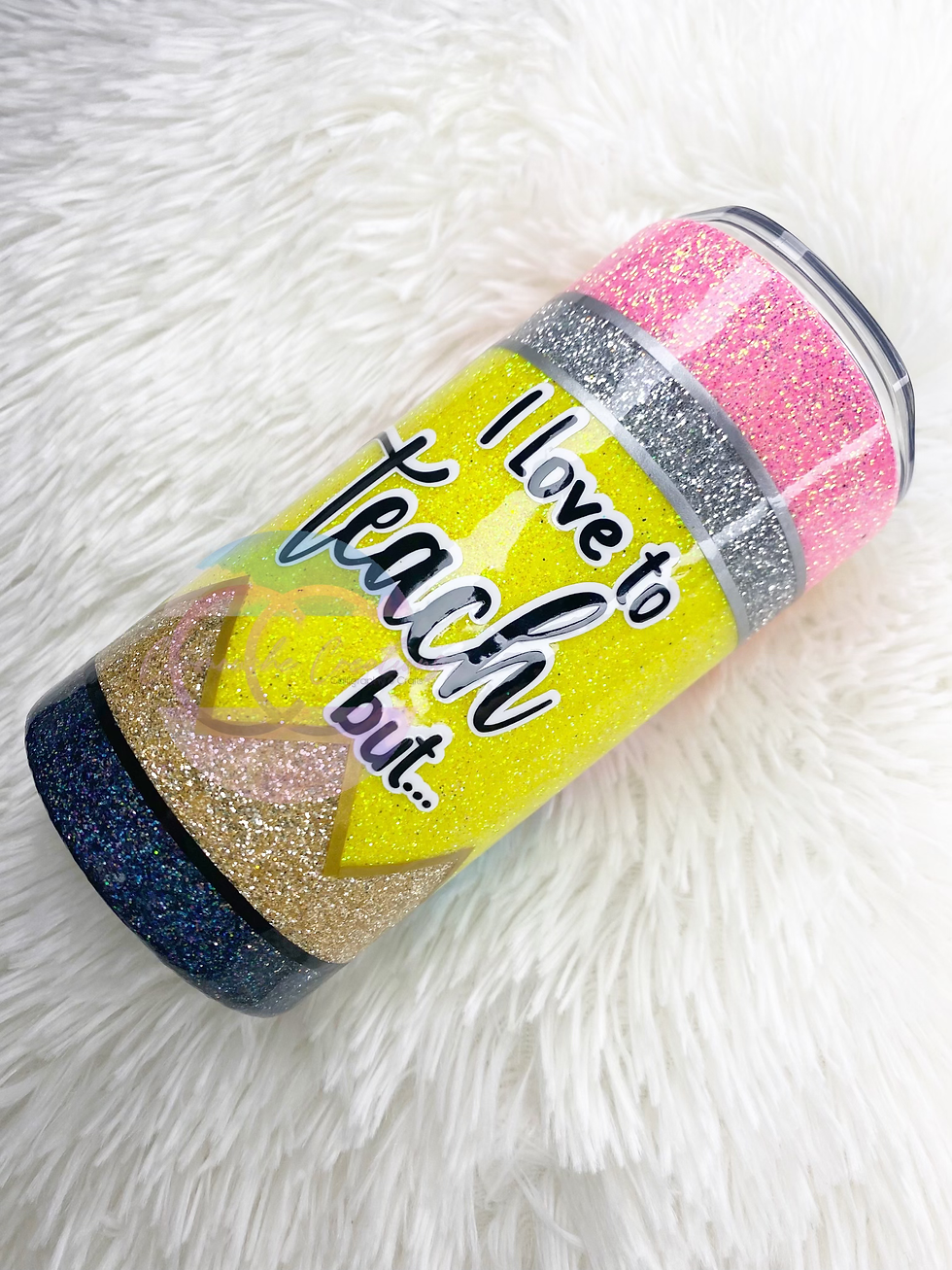 Thumbnail: Pencil/Sunset Beach Split Tumbler -Teacher Appreciation