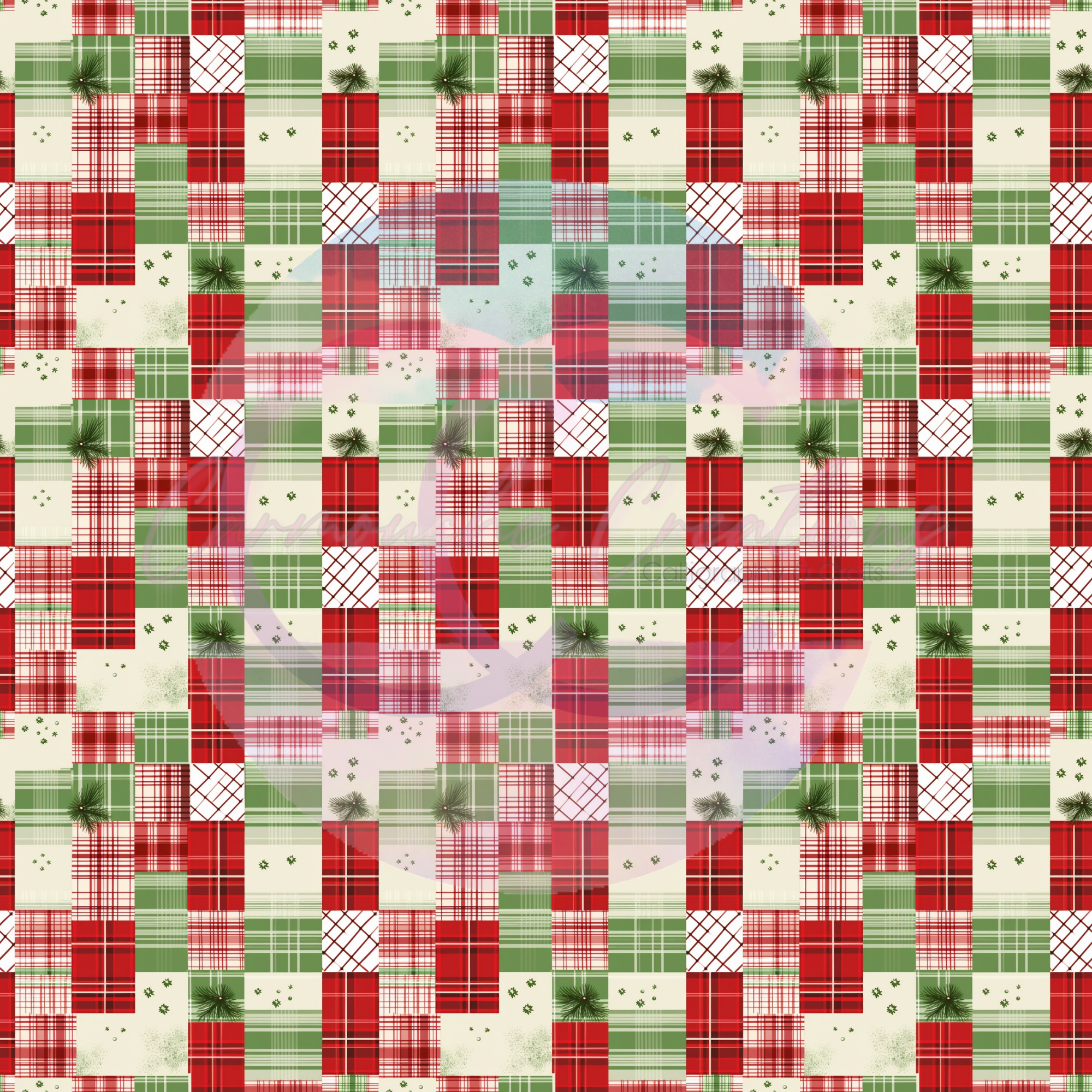 134 Plaid Christmas Patterned Vinyl
