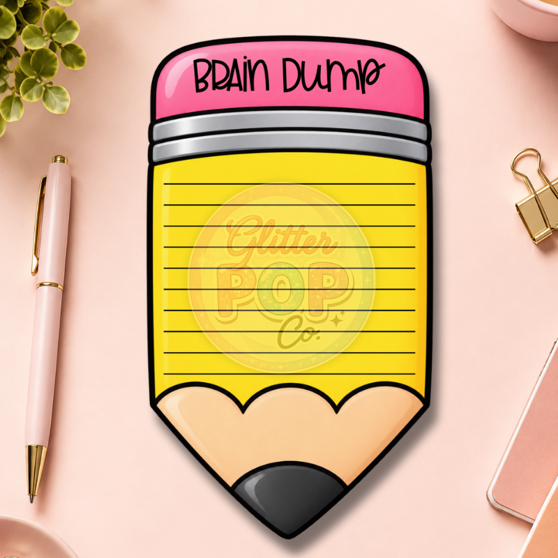Brain Dump Pencil Notepad