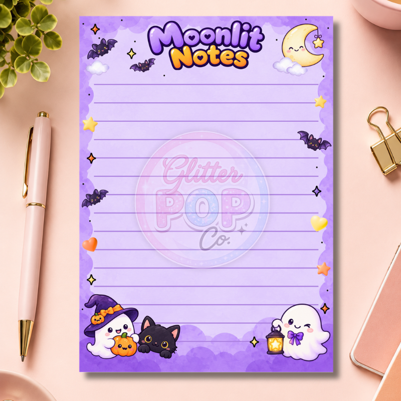 Moonlit Notes Halloween Notepad