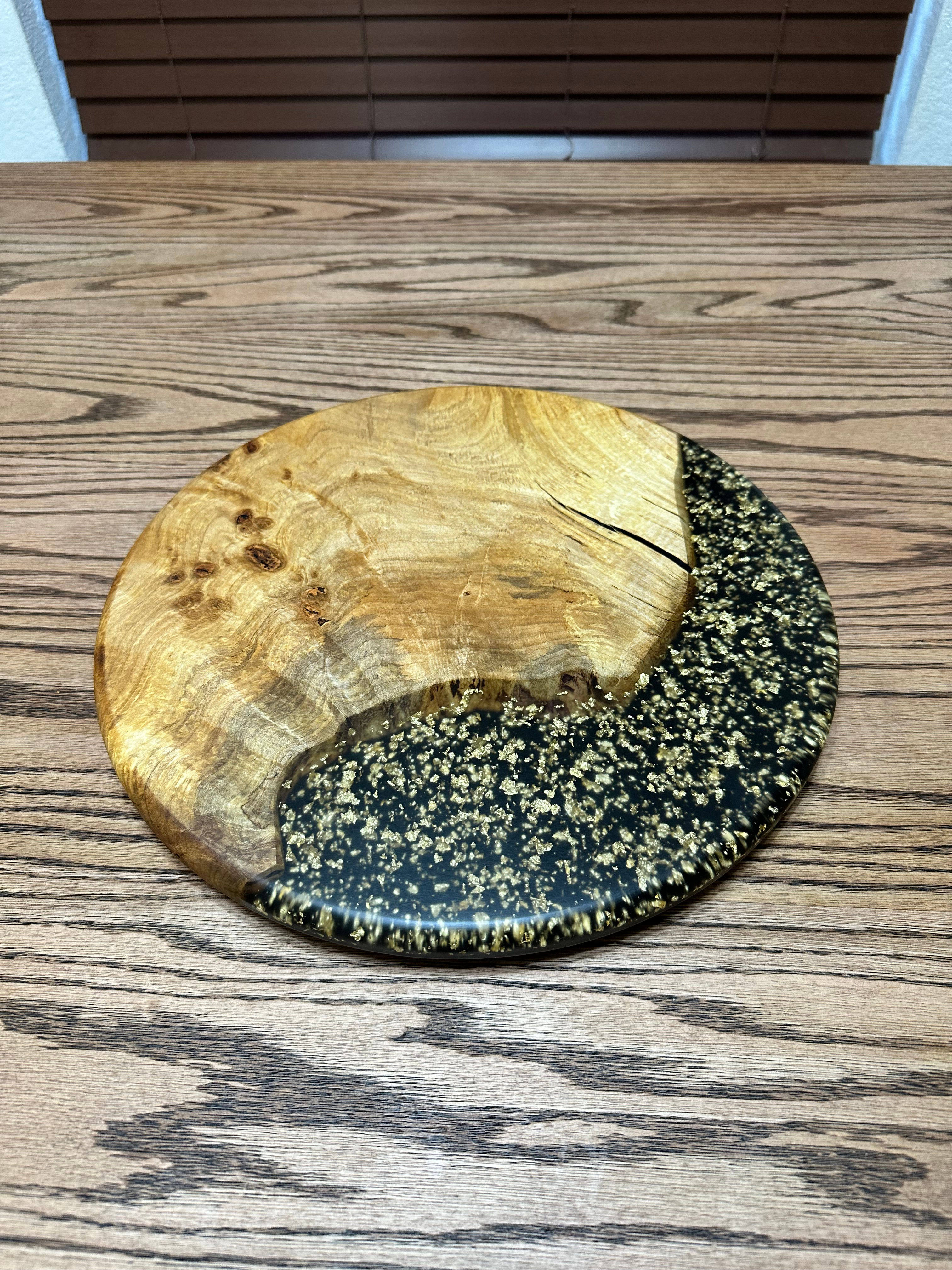 Hard Maple Live edge and Epoxy Board