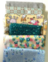 Quilting cotton fabrics.