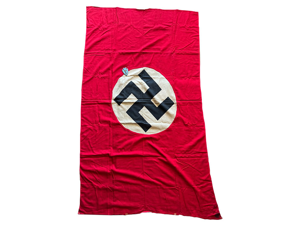 A Nazi flag made in Naples brought home by Jack as a souvenir