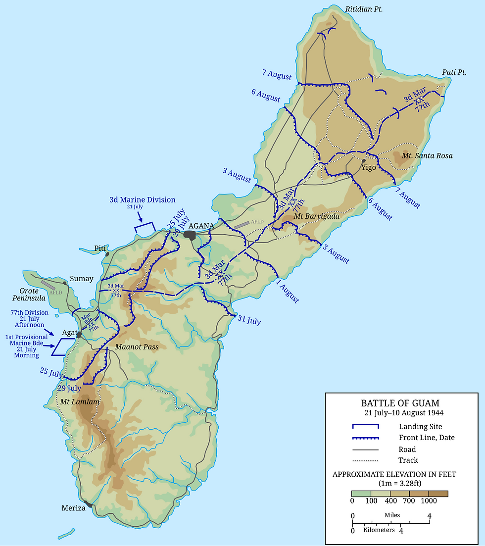 The complete Guam operation map
