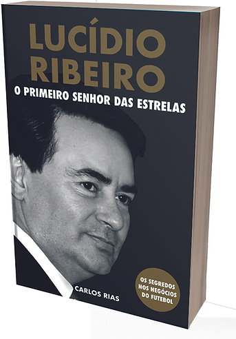 Mock-up do livro "Lucídio Ribeiro – O Primeiro Senhor das Estrelas"