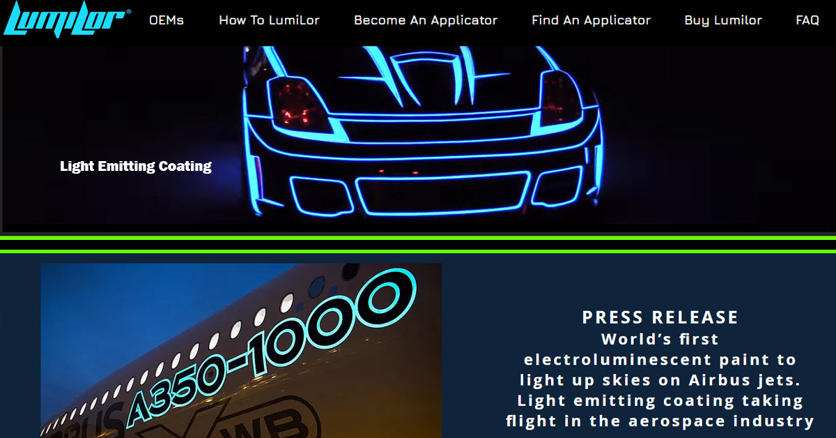 Electroluminescent Paint Colors Electroluminescent Paint Colors