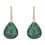 Thumbnail: Valerie Pear Drop Gemstone Earring Rosegold Emerald Green