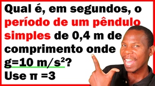 Período de Oscilação de um Pêndulo Simples de 0,4 m de Comprimento