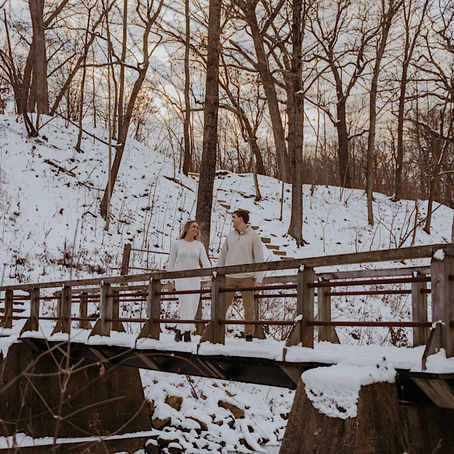 Winter Engagement Photos in Kenosha's Petrifying Springs Park | Mallory + Riley