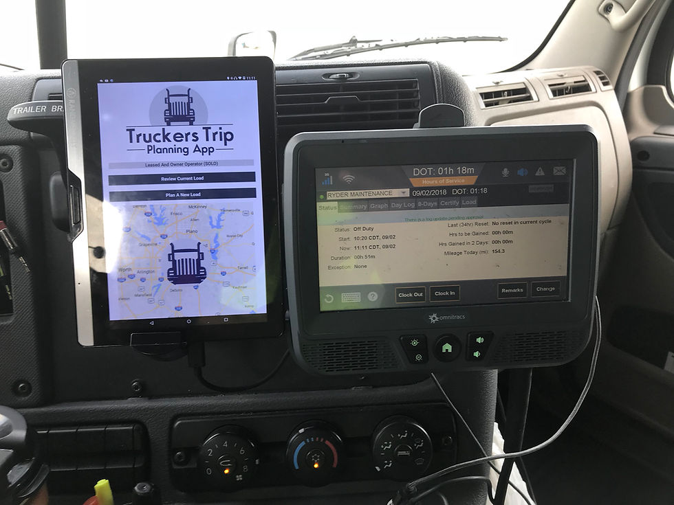 Truckers Trip Planning App on Rand McNally