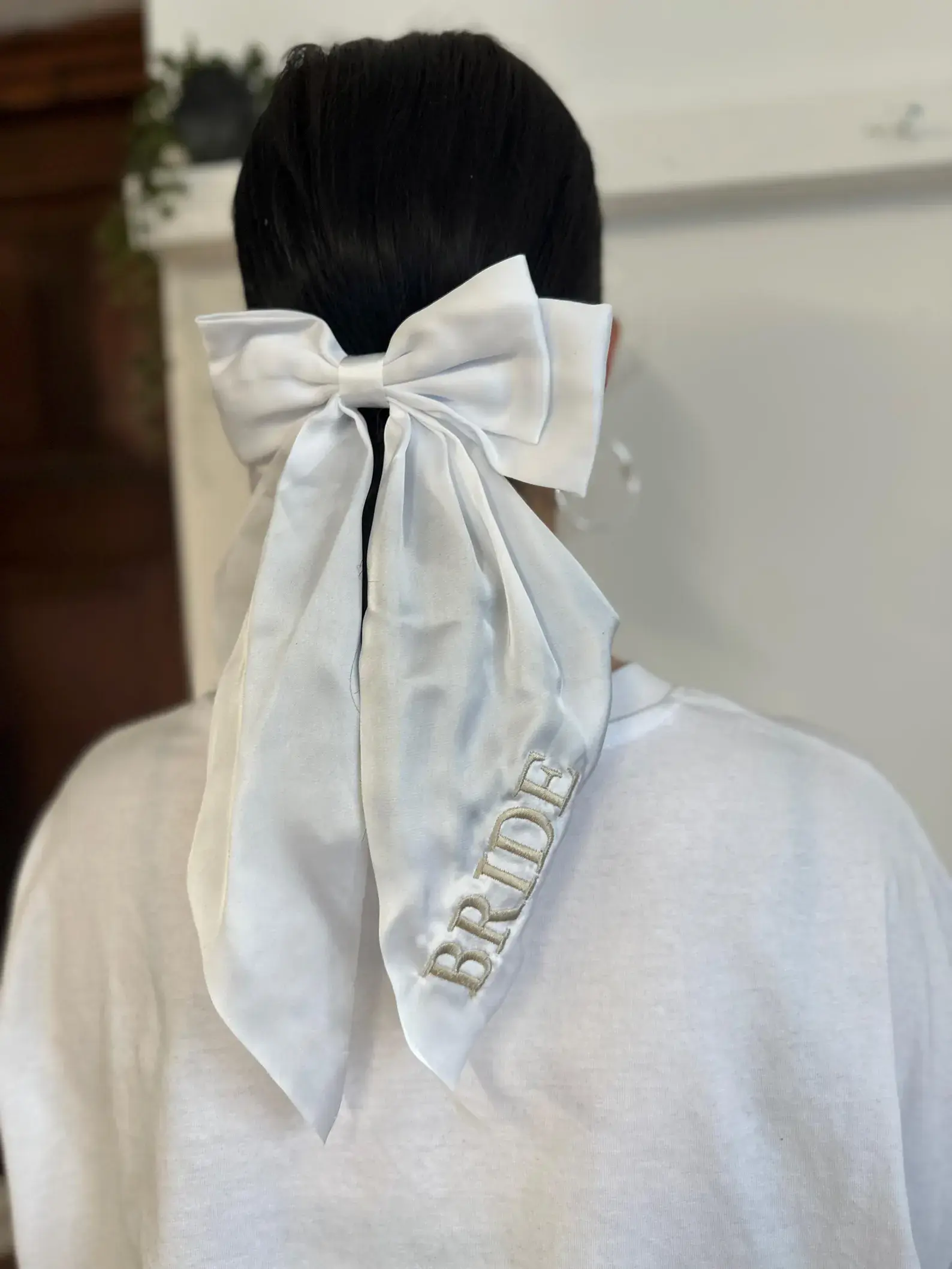 Embroidered Hair Bow