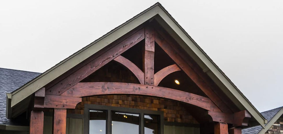 curved dark timbers