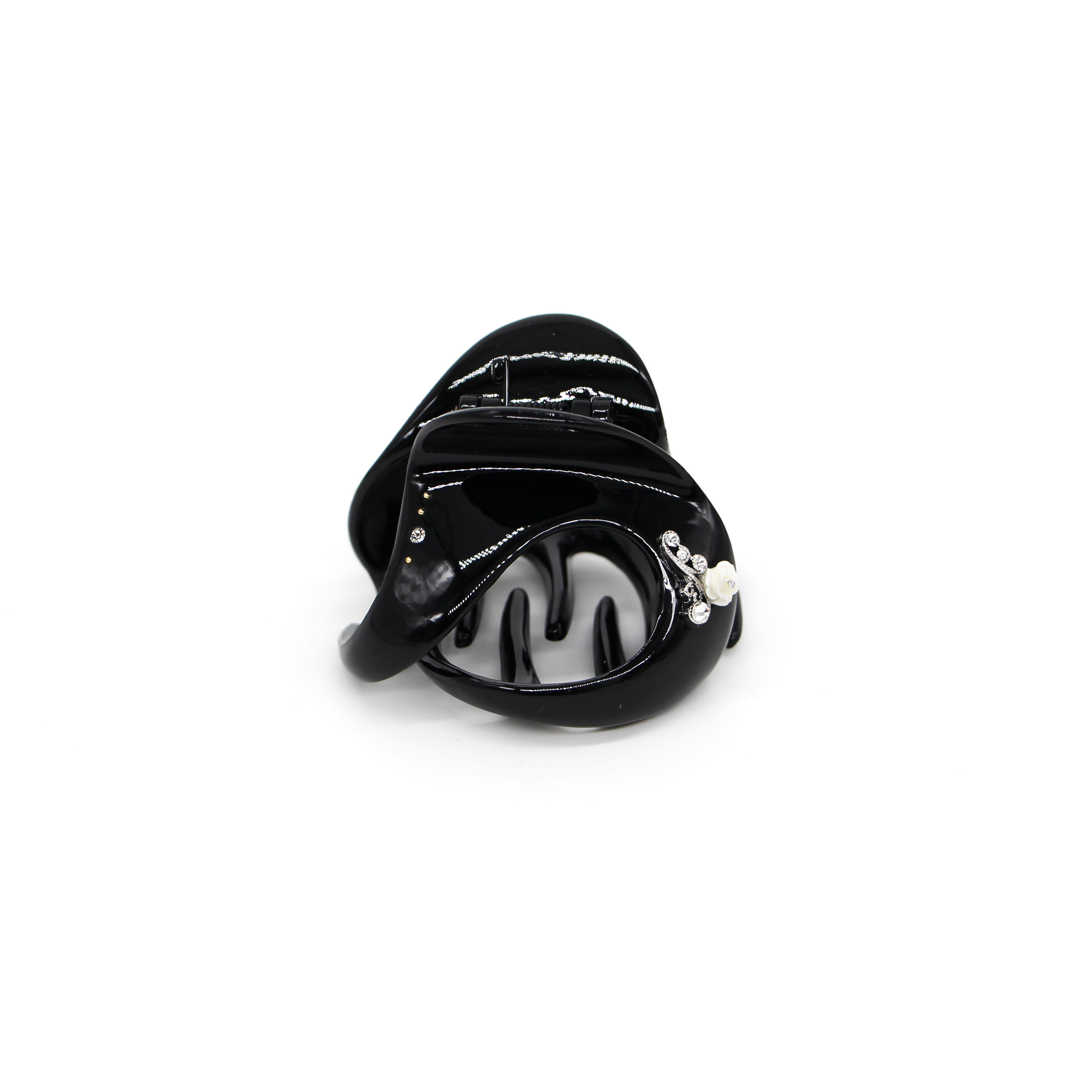 Waverly Jaw Clip with Rose Bud (Medium)